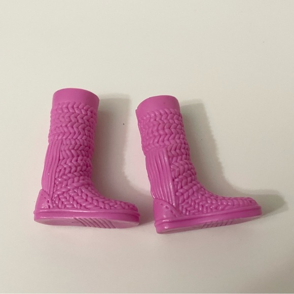 Vintage Mattel Barbie Cable Knit Pattern Boots - Picture 7 of 9